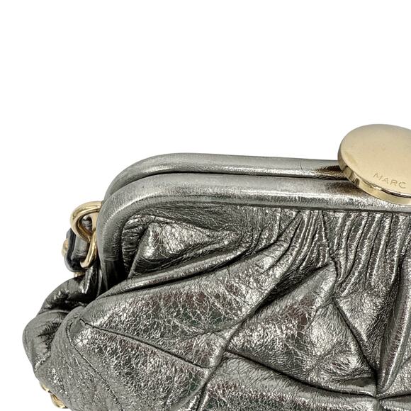 MARC JACOBS Collection Patchwork Metallic Leather Little Stam Bag in Silver - Picture 9 of 15
